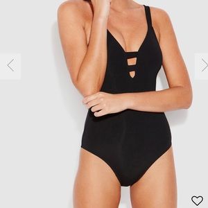 Black one piece swimsuit